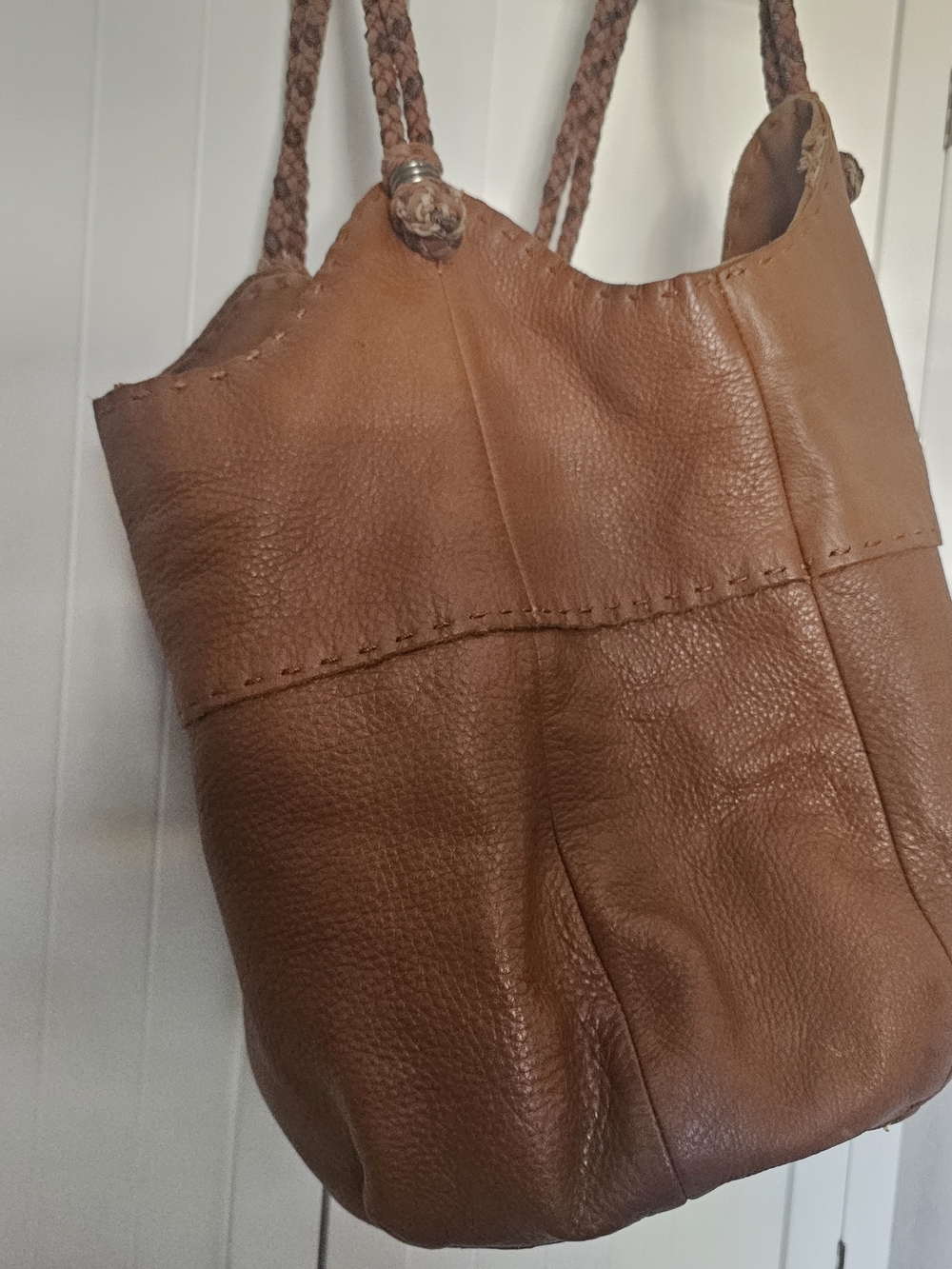 The Sak Brown Leather Hobo Bucket Bag - Picture 2 of 10